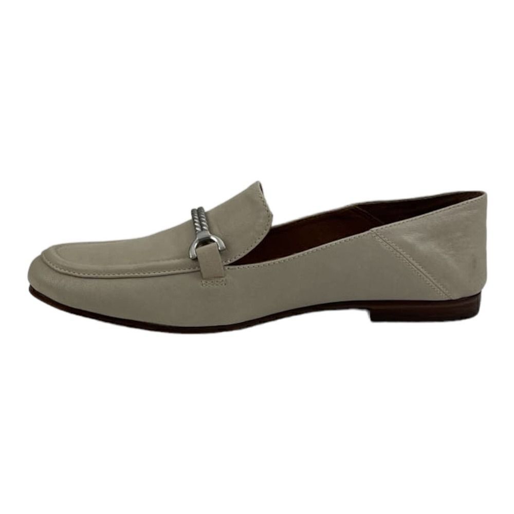 New Women Patricia Nash Fia Gray Bone Leather Closed Toe Loafers US 10 / EU 40 - Picture 6 of 9